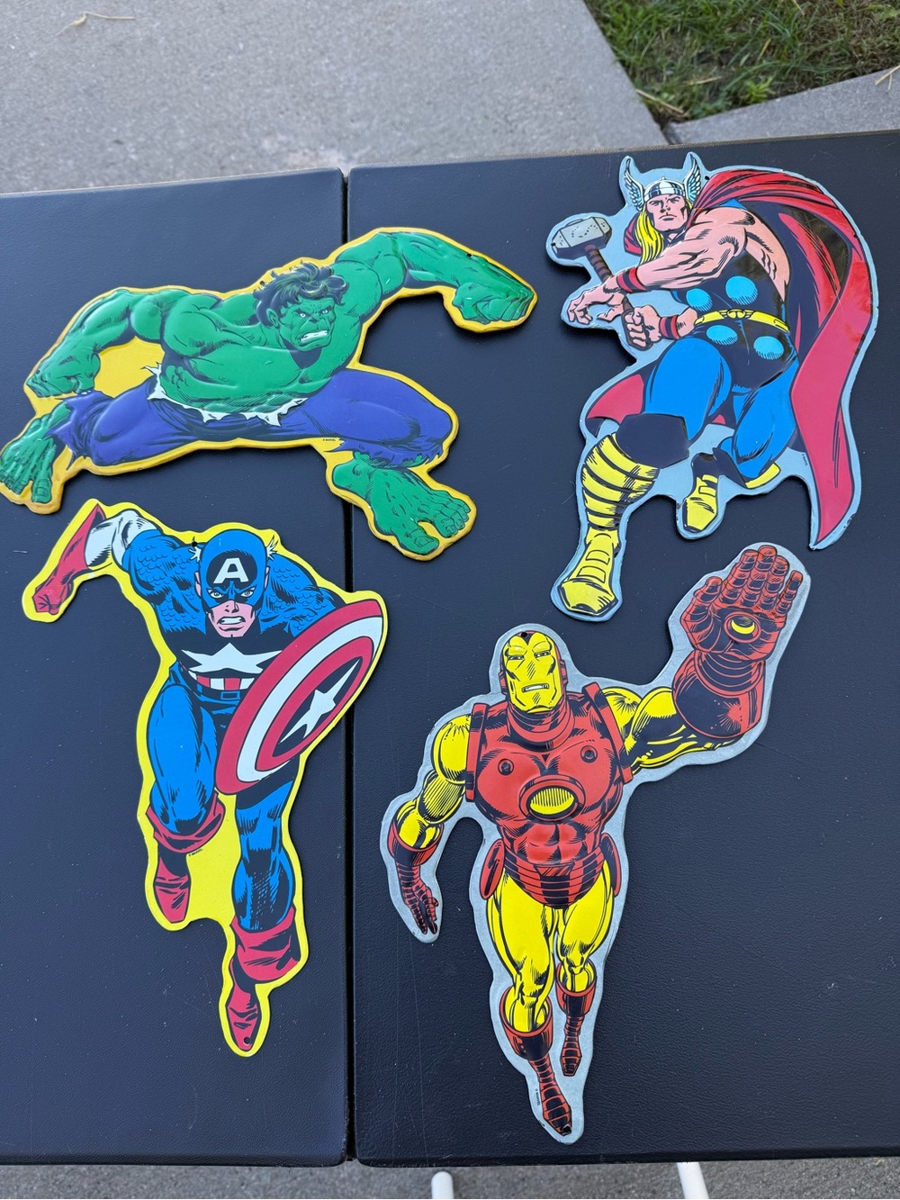 Marvel THOR, IRONMAN, HULK & CAPTAIN AMERICA -Embossed Metal Sign Comic Pop